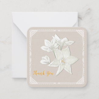 Tarjeta de nota plana Paperwhites "Gracias"
