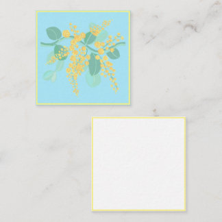 Tarjeta de nota plana para las flores de invierno 