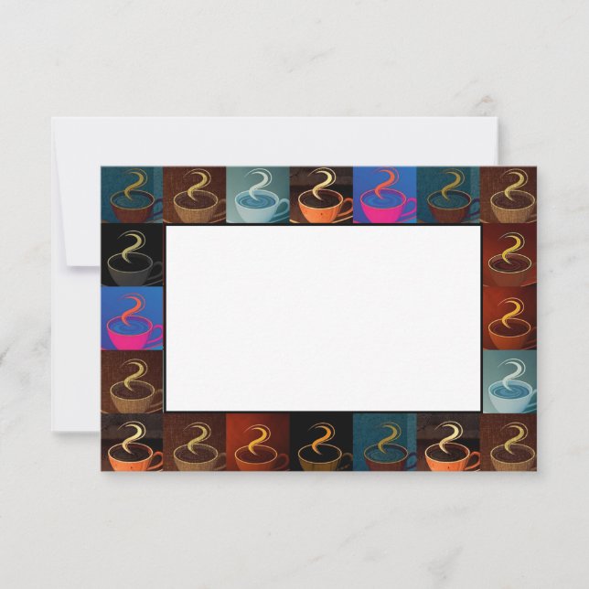 Tarjeta de nota plana para tazas de café (Anverso)