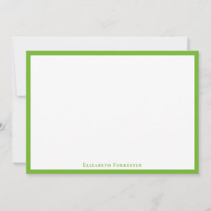 Tarjeta de nota plana Pear Green Elegant Moderne