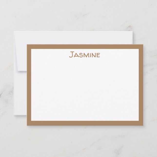 Tarjeta de nota plana personalizada clásica (Anverso)