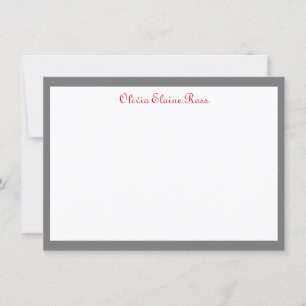 Tarjeta de nota plana personalizada clásica