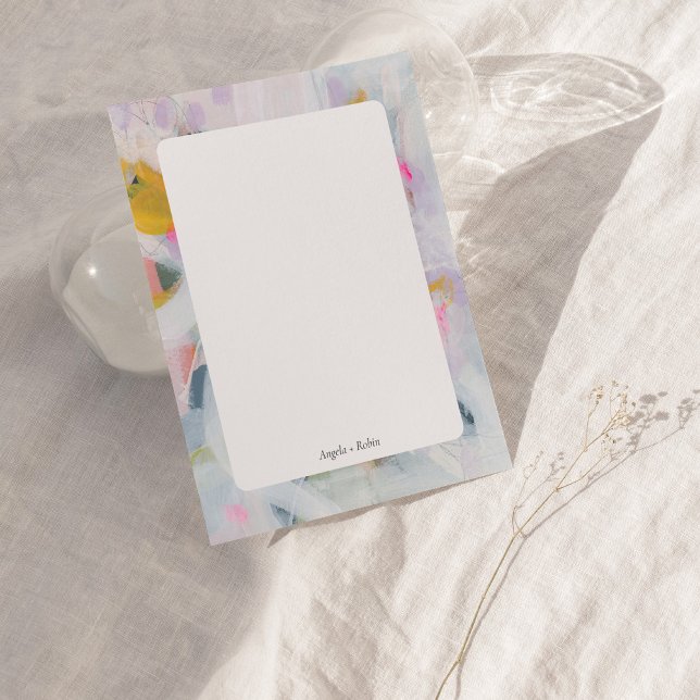 Tarjeta de nota plana personalizada de arte abstra (Subido por el creador)