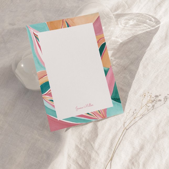 Tarjeta de nota plana personalizada de arte abstra (Subido por el creador)