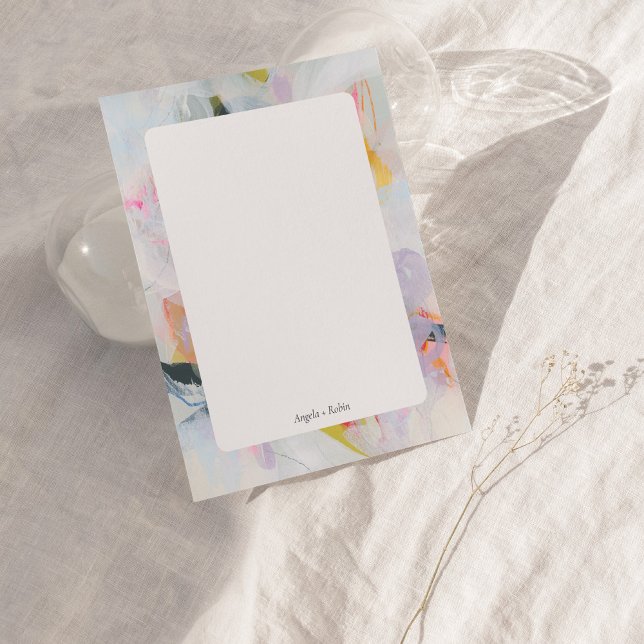 Tarjeta de nota plana personalizada de arte abstra (Subido por el creador)