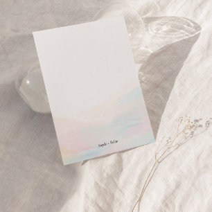 Tarjeta de nota plana personalizada de arte abstra