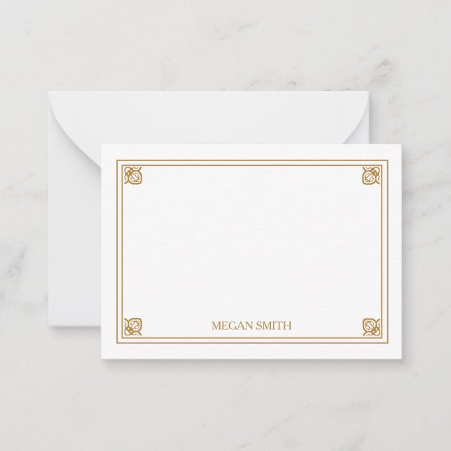 Tarjeta de nota plana personalizada de borde de ve (Anverso)