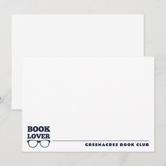 Tarjeta de nota plana personalizada de la Navy Blu (Anverso / Reverso)