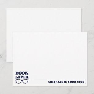 Tarjeta de nota plana personalizada de la Navy Blu