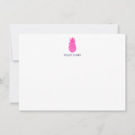 Tarjeta de nota plana personalizada de piña