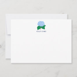 Tarjeta de nota plana personalizada Hydrangea