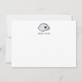 Tarjeta de nota plana personalizada Oyster
