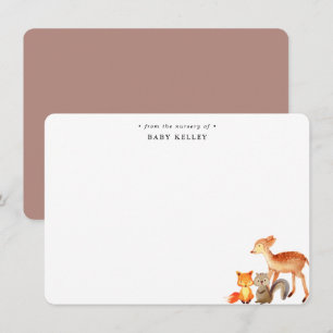 Tarjeta de nota plana personalizada para bebés de