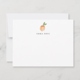Tarjeta de nota plana personalizada Peach de color