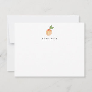 Tarjeta de nota plana personalizada Peach de color