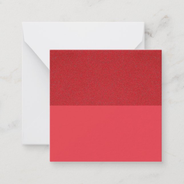 Tarjeta de nota plana (Personalizado) roja dividid (Anverso)