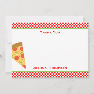 Tarjeta de nota plana Pizza