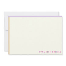 Tarjeta de nota plana preppy Mod Stripe