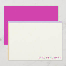 Tarjeta de nota plana preppy Mod Stripe