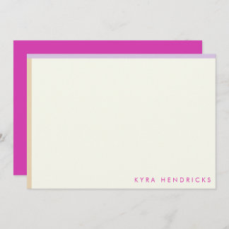 Tarjeta de nota plana preppy Mod Stripe