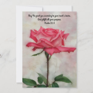 Tarjeta de nota plana Rosa Blessth Faith