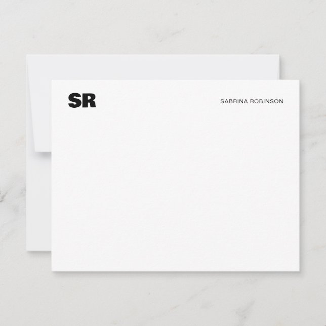 Tarjeta de nota plana simple negrita (Anverso)