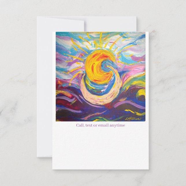 Tarjeta de nota plana "Sun and Moon" (Anverso)