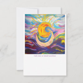 Tarjeta de nota plana "Sun and Moon"