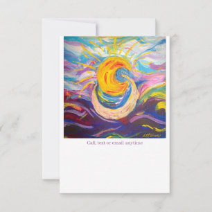 Tarjeta de nota plana "Sun and Moon"
