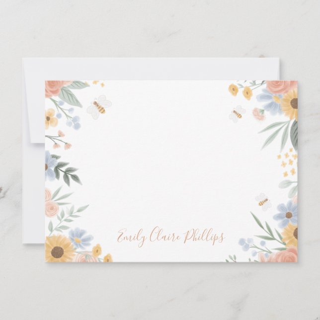 Tarjeta de nota plana Sweet as Bee (Anverso)