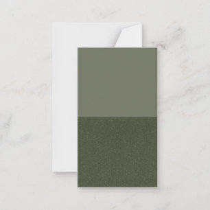 Tarjeta de nota plana verde Moss de dos tonos - Pe