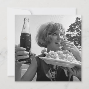 Tarjeta de nota plana Vintage "Summertime Fun"