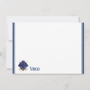 Tarjeta de nota plana Virgo zodiaco