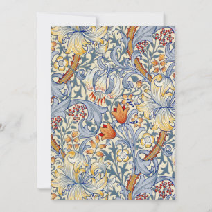 Tarjeta de nota plana William Morris Gold Lily