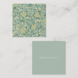 TARJETA DE NOTA PLANA : WILLIAM MORRIS : JASMINE