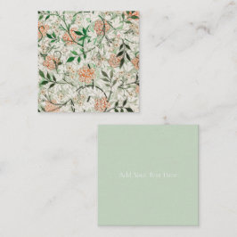 TARJETA DE NOTA PLANA : WILLIAM MORRIS : JASMINE