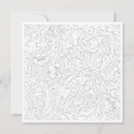 TARJETA DE NOTA PLANA : WILLIAM MORRIS : PATRÓN FL