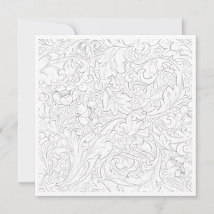 TARJETA DE NOTA PLANA : WILLIAM MORRIS : PATRÓN FL