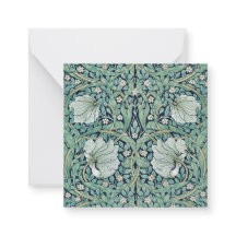 TARJETA DE NOTA PLANA : WILLIAM MORRIS : PIMPERNEL