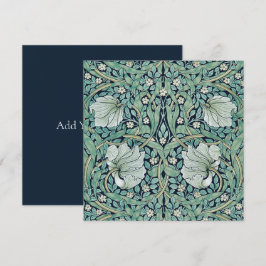 TARJETA DE NOTA PLANA : WILLIAM MORRIS : PIMPERNEL