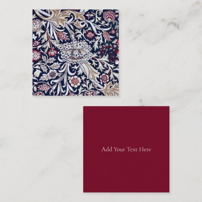 TARJETA DE NOTA PLANA : WILLIAM MORRIS : TRENT (Anverso / Reverso)