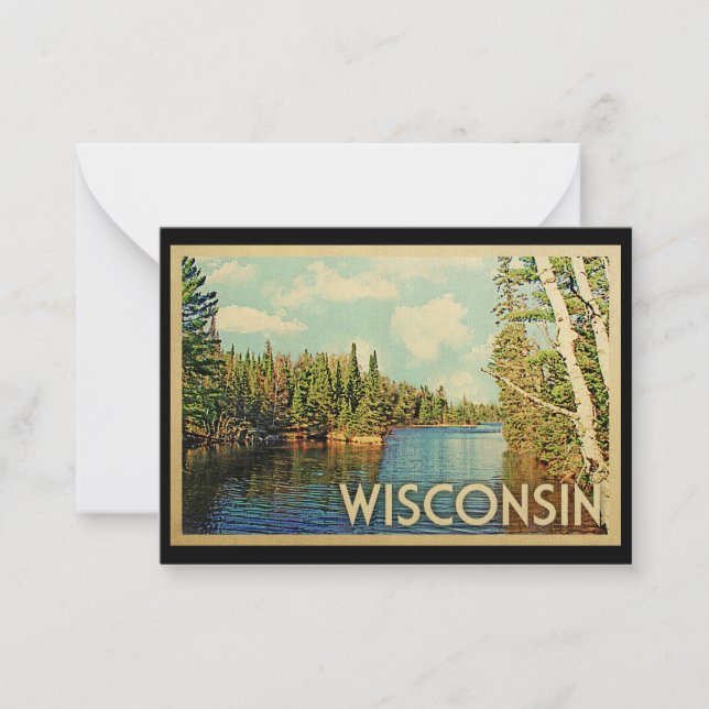 Tarjeta de nota plana Wisconsin (Anverso)