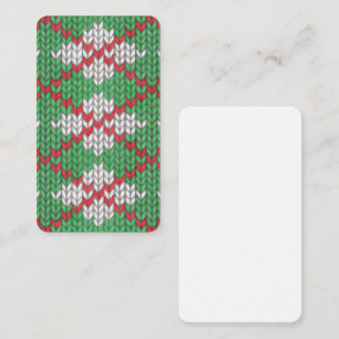 Tarjeta de nota plana XMAS ARGYLE KNIT 3.5x2 / ver