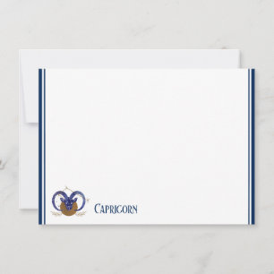Tarjeta de nota plana-Zodiac Capricorn