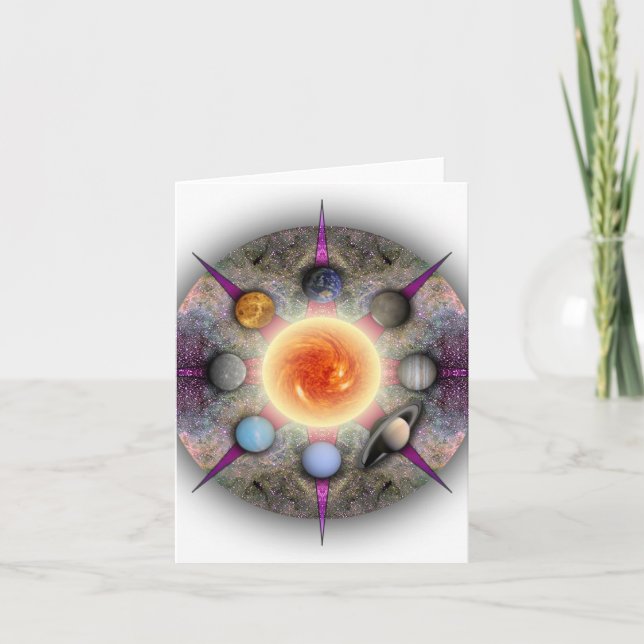Tarjeta de nota planetaria de la mandala (Anverso)