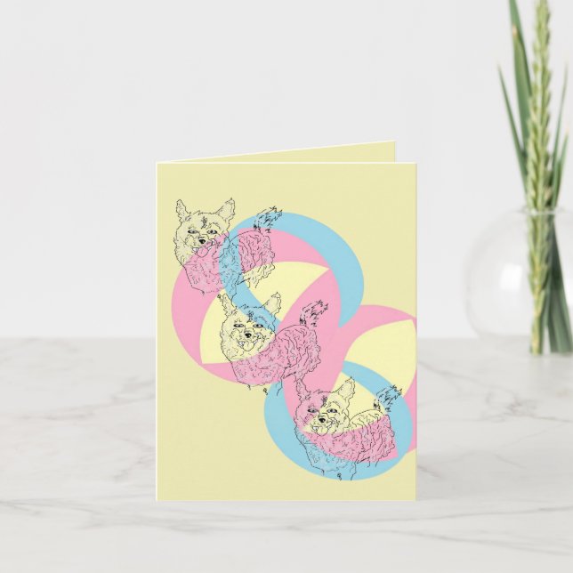 Tarjeta de nota plegada : Amigos (Anverso)