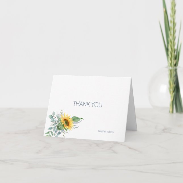 Tarjeta de nota plegada de agradecimiento por gira (Anverso)