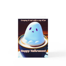 Tarjeta de nota plegada de Halloween