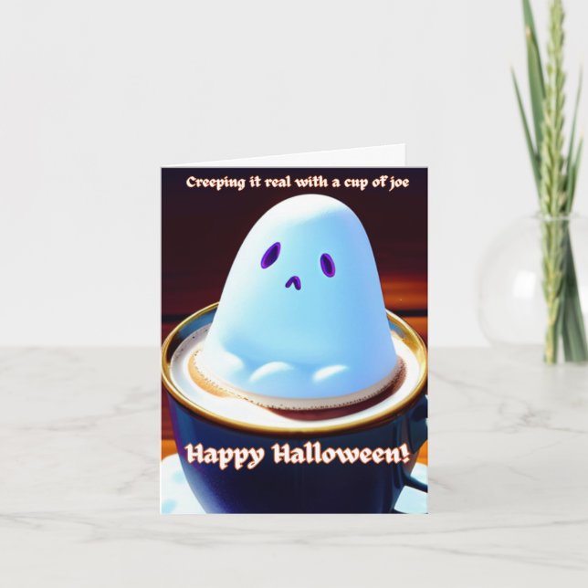 Tarjeta de nota plegada de Halloween (Anverso)