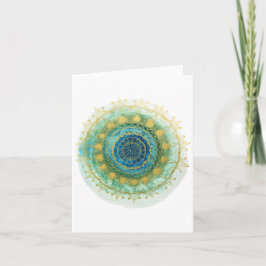 Tarjeta de nota plegada de Mandala de paz